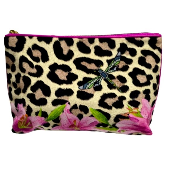 Estee Lauder Dragonfly Animal Print Cosmetic Makeup Bag NWOT - Picture 1 of 5
